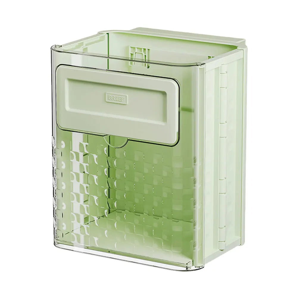 10L Foldable Hanging Trash Can Large Capacity Hanging Collapsible Trash Can Kitchen Garbage Can for Cabinets Bathroom