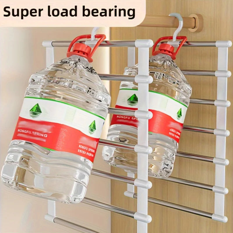 Stainless Steel Multi Functional Pants Rack Cloud Ladder Hanging Folding Multi-layer Seamless Storage Organizer