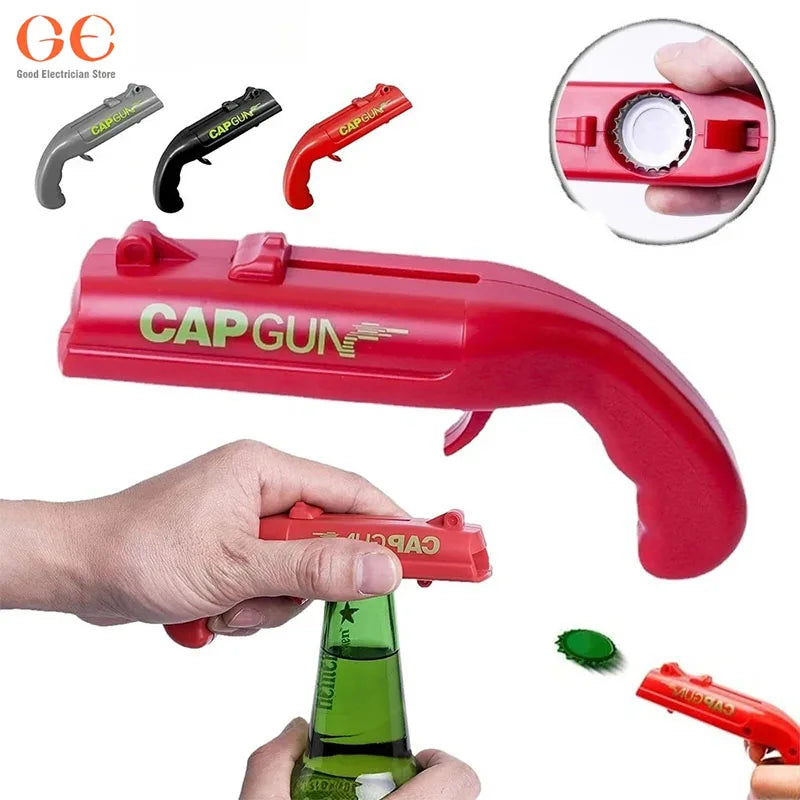 Cap Gun Bottle Opener Beer Bottle Cap Gun Toy Gun Bottle Cap Shooter Launcher, Creative Cap Gun Toy for Party Bar Main image