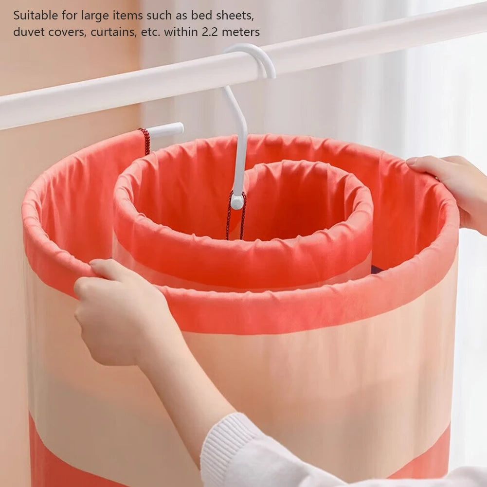 1/2pcs Round Spirals Sheet Hanger Quilt Sheet Sheet Hangers Multi-Functional Balcony Rotating Spirals Drying Rack For Clothes