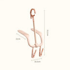 Rotatable Shoe Drying Rack Double Hooks Multi-Functional Shoe Hanging Hook Windproof Space Saving Shoes Hanger
