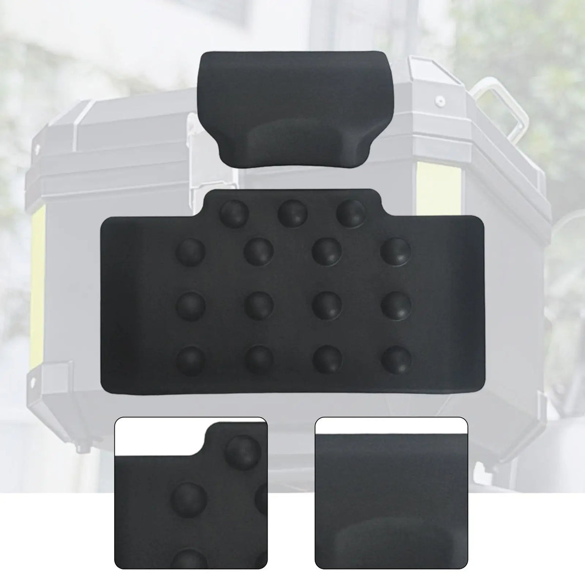Motorcycle Trunk Backrest,Passenger Backrests Back Pad,Soft,PU,Shockproof,Rear Top Luggage Case Box Cushion Pad,for Travel