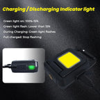 Mini Flashlight Keychain Light COB Work Light USB Rechargeable Lamp with 90° Foldable Side Lights Super Bright Portable Lanterns