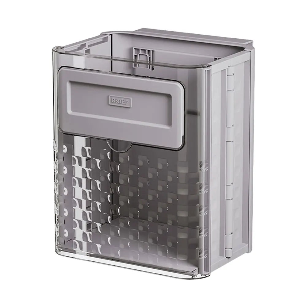 10L Foldable Hanging Trash Can Large Capacity Hanging Collapsible Trash Can Kitchen Garbage Can for Cabinets Bathroom