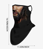 Bicycle UV Protection Face Mask Hiking Fishing Breathable Neck Cover Quick-drying Cycling Triangle Scarf Halloween 3D Skull Mask