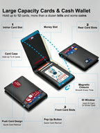 Luxury Brand Business Credit Card Holder Pocket Men's Wallet Rfid High Quality Wallet Money Bag Slim Thin Card Holders for Men