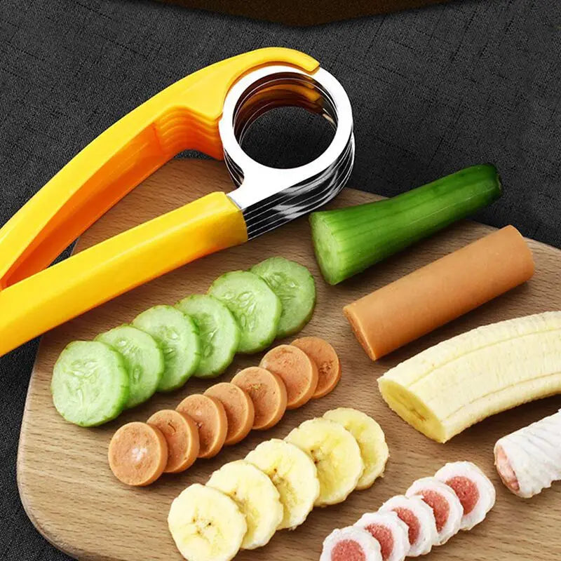 Ham Banana Slicer Cutter Eco-friendly Kitchen Tools Plastic Vegetable Fruit Slicers Cutter Cucumber Sala Shredders Cooking Tools Main image