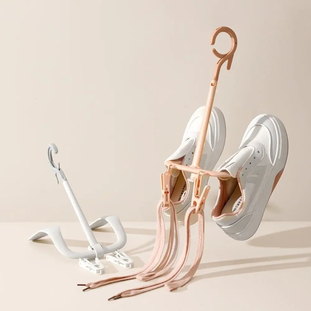 Rotatable Shoe Drying Rack Double Hooks Multi-Functional Shoe Hanging Hook Windproof Space Saving Shoes Hanger