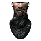 Bicycle UV Protection Face Mask Hiking Fishing Breathable Neck Cover Quick-drying Cycling Triangle Scarf Halloween 3D Skull Mask