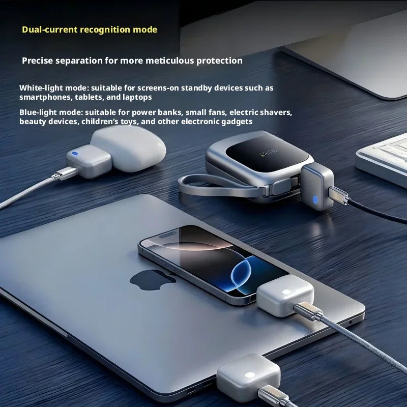 Intelligent Automatic Pop-Up Charging Adapter, Automatic Power-Off Separator, 140W Safe Overnight Charging, Compatible with All
