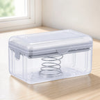 Soap Dish With Lid Soap Holder Bathroom Organizer Travel Soap Box Draining Soap Saver 2 In 1 Quick Foaming Roller Shower