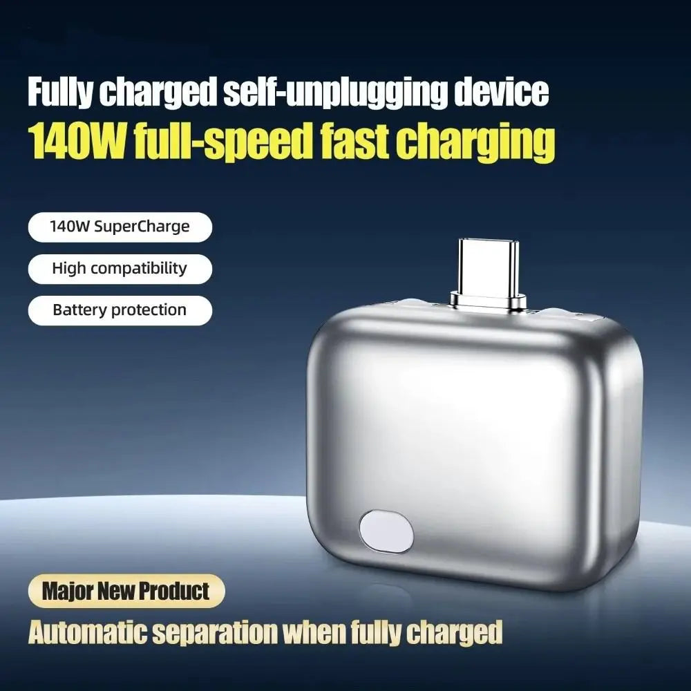 Intelligent Automatic Pop-Up Charging Adapter, Automatic Power-Off Separator, 140W Safe Overnight Charging, Compatible with All