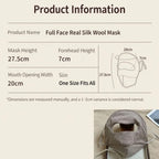 Windproof Woolen Face Mask Anti Cold Inner Layer Silk Warm Face Shield Thicken Warmth Full Face Covering Winter Face Mask