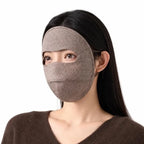 Windproof Woolen Face Mask Anti Cold Inner Layer Silk Warm Face Shield Thicken Warmth Full Face Covering Winter Face Mask
