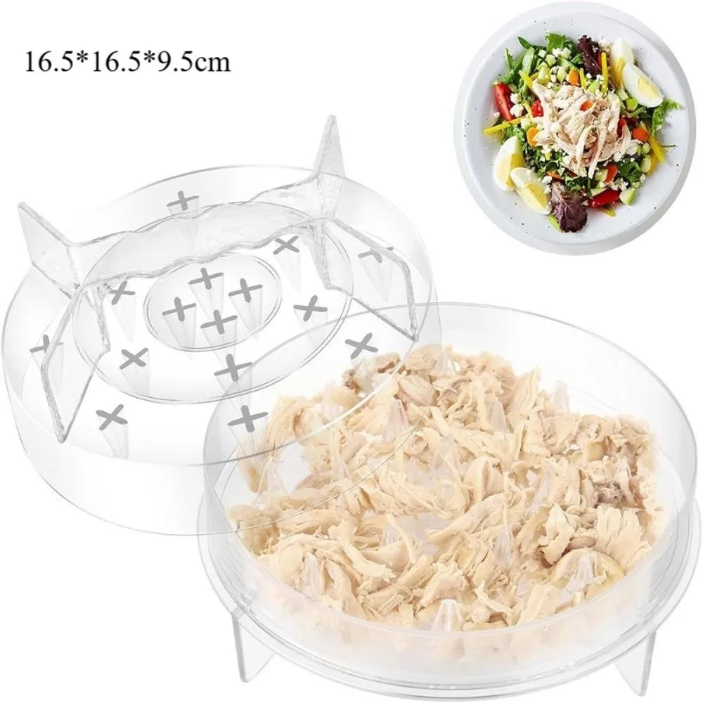 Clear Chicken Shredder Strong Anti-Slip Base Ergonomic Handle Chicken Shredder Tool BPA Free Manual Meat Shredder Tool Meal Prep