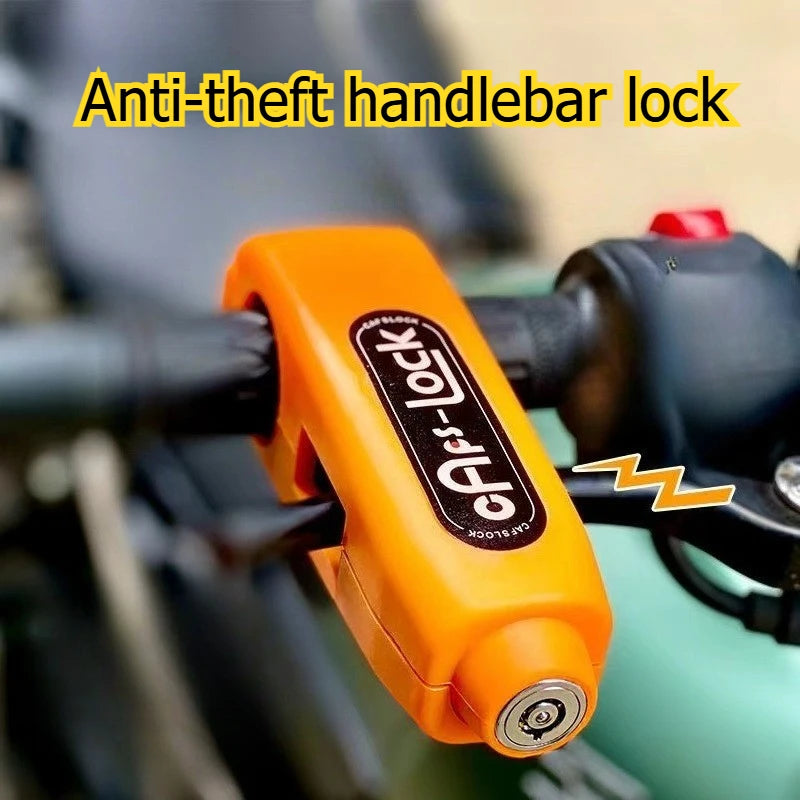 Mini Electric Vehicle Bike Anti-Theft Lock Set - Bicycle Brake Handlebar Grip Cycling Horn Throttle Lock for Scooter Motorcycle