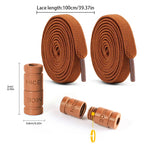 8mm No Tie Shoe Laces Button locking Without Ties Elastic Laces Sneaker Widened Flat Shoelace for Shoes